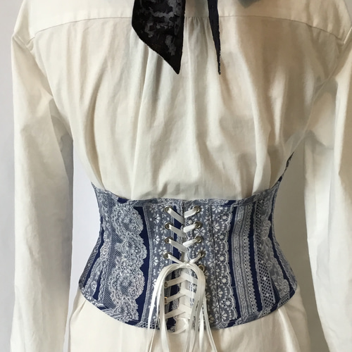 レース生地コルセット 受注生産】Noir ミニコルセット (ホワイト) - 【公式