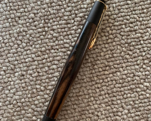木軸ペン 黒柿 孔雀杢 木軸 ペン ボールペン シャープペン ver.2