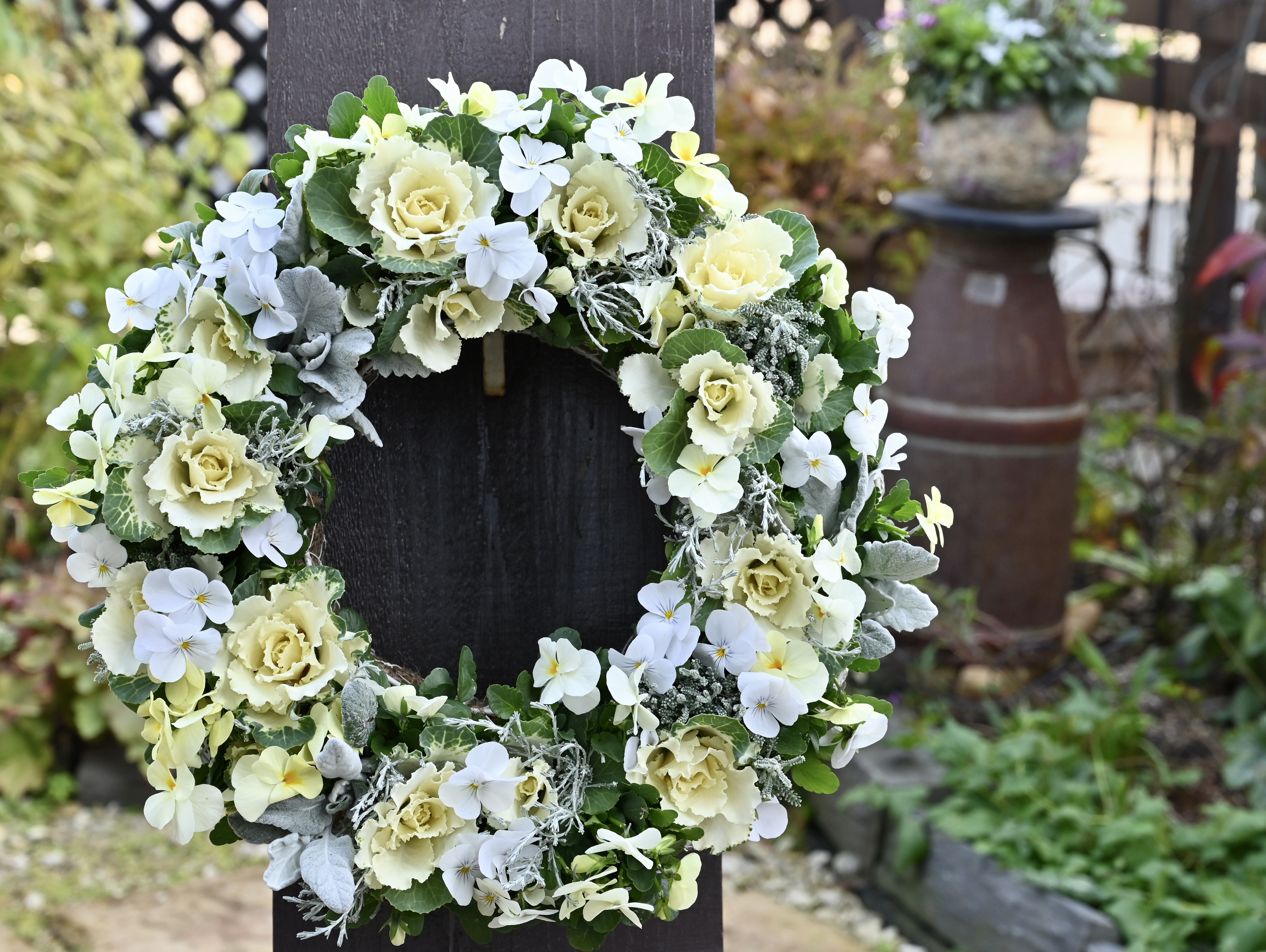 ビオラの寄せ植えリース⭐︎黄色系