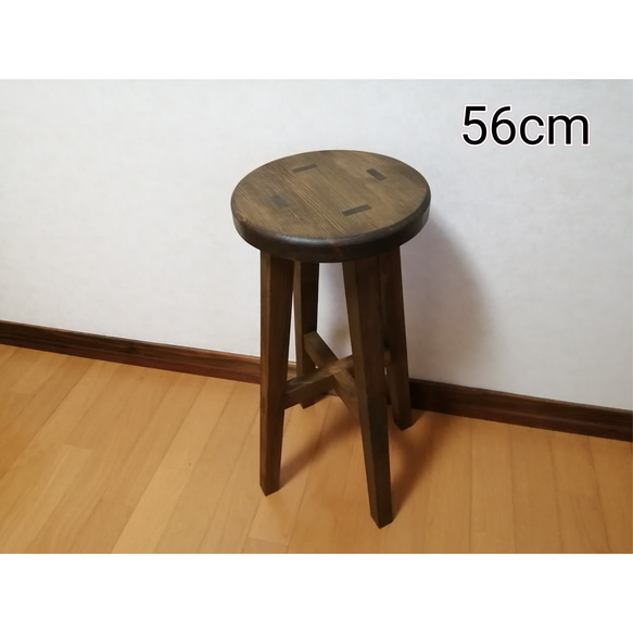 ホットセール - アートトラベルシューズ 丸椅子 高さ56cm 木製スツール stool 椅子（チェアー 猫犬 椅子(チェア)・スツール