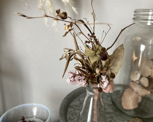 アンティーク ドライフラワー ウォールフラワー スワッグ スワッグ