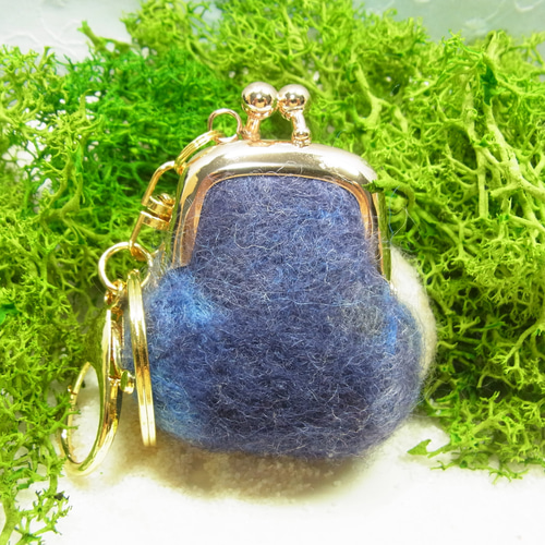 デニムリメイク羊毛フェルトキーホルダー シーズー デニムリメイク羊毛フェルトキーホルダー シーズー デニムリメイク羊毛