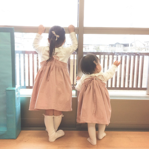リバティ生地選べる バックリボンキャミワンピース 子供服 Marron 