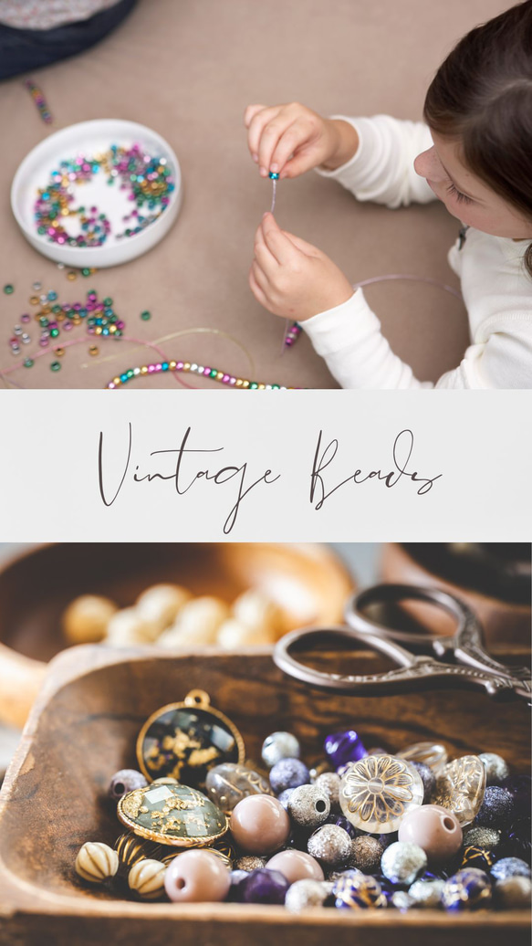 大人買い♪】ヴィンテージビーズ✕小袋50パック分♪ 送料無料 ビーズ  