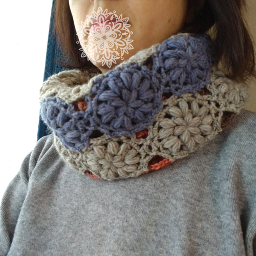 モチーフ編みスヌード スヌード SORAIRO＊U 通販 15217222｜Creema