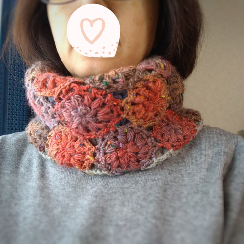 モチーフ編みスヌード スヌード SORAIRO＊U 通販 15217222｜Creema