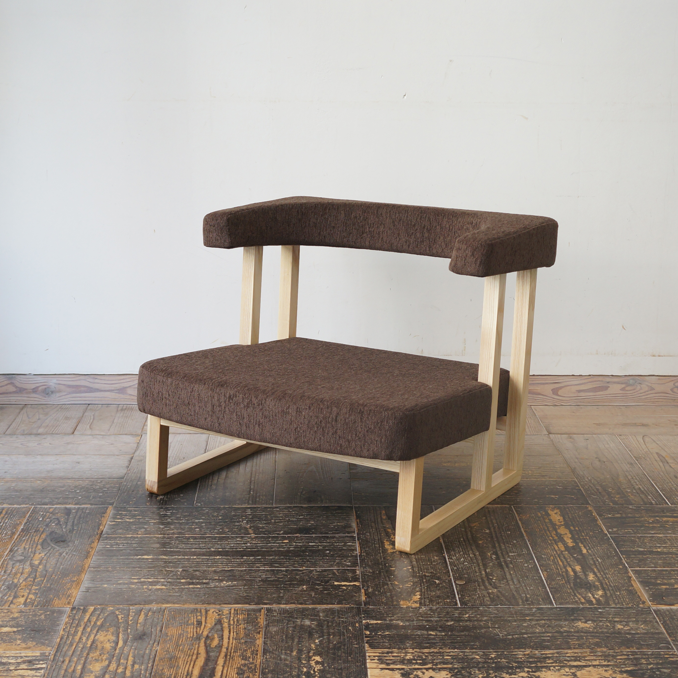 【送料無料】コ助ソファ ( ナチュラル × 定番ダークブラウン )