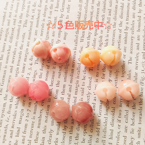 りりー　ガラス鈴蘭ビーズ ピンク 新作！10mmお花、すずらんのガラスビーズ ピンクグラデーション