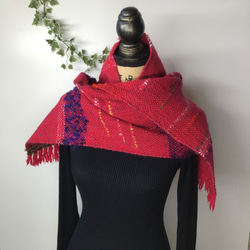 暖かい 手織り マフラー ウールマフラー/プレゼント(75) 2枚目の画像