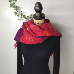 暖かい 手織り マフラー ウールマフラー/プレゼント(75) 4枚目の画像