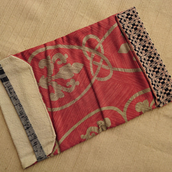 オーバーショット手織りのブックカバー 4枚目の画像