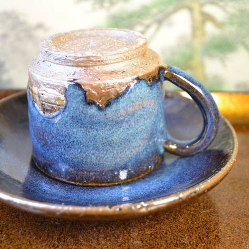 再入荷！】デミタスカップ(皿付き) コスモブルー コーヒーカップ