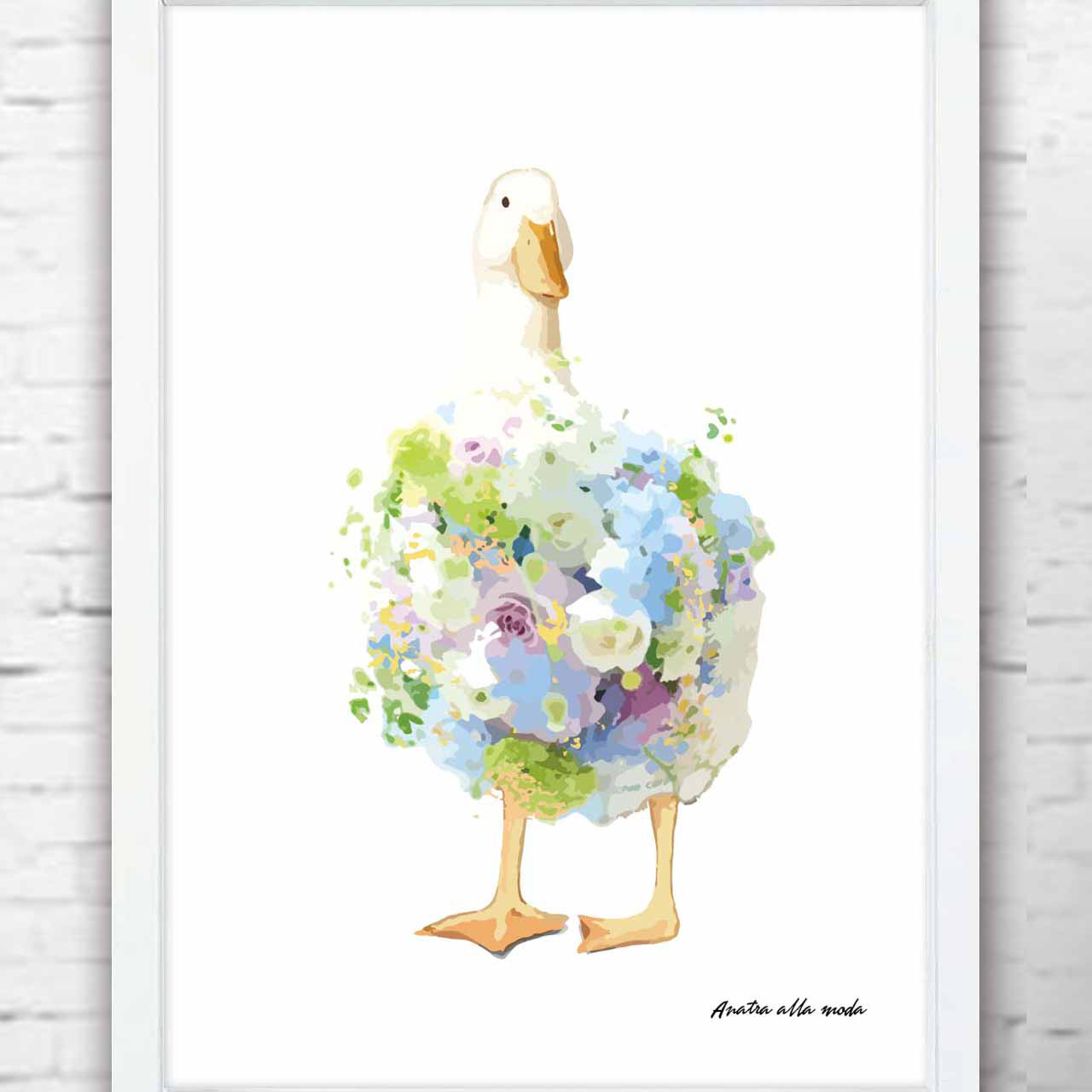 おめかし  アヒル　鳥　送料無料　 ポスター　アート　アートポスター　アート/sei検索新着順　793