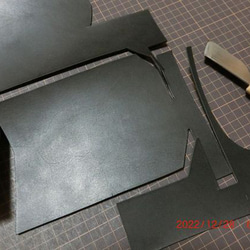 カスタムレザーシース　本革製鉈カバー　ブラック 12枚目の画像
