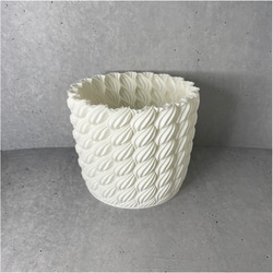 Whipped Cream/3D printed 植木鉢カバー/ 4号 / プランター 2枚目の画像