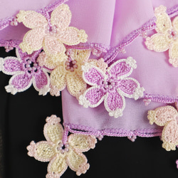 [Resale] OYA chiffon shawl [SAKURA] Lavender 第4張的照片