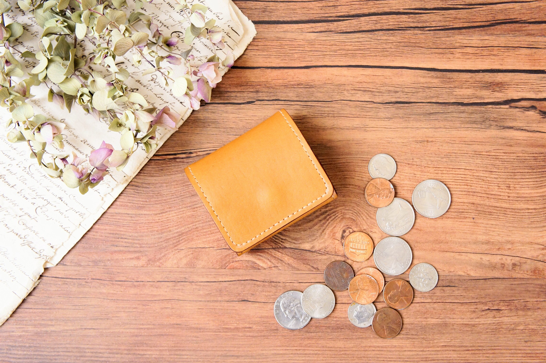 【手のひらサイズのボックス型コインケース】小銭入れ◆キャメル◆ギフト◆本革◆刻印◆ラッピング・送料無料