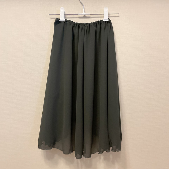 【再販】バレエ スカート チャコールグレー プルオン⑨ 2枚目の画像