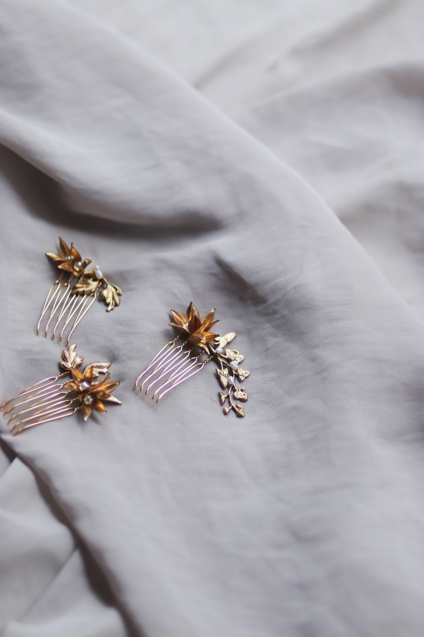 gold × pearl Ⅰhair accessory