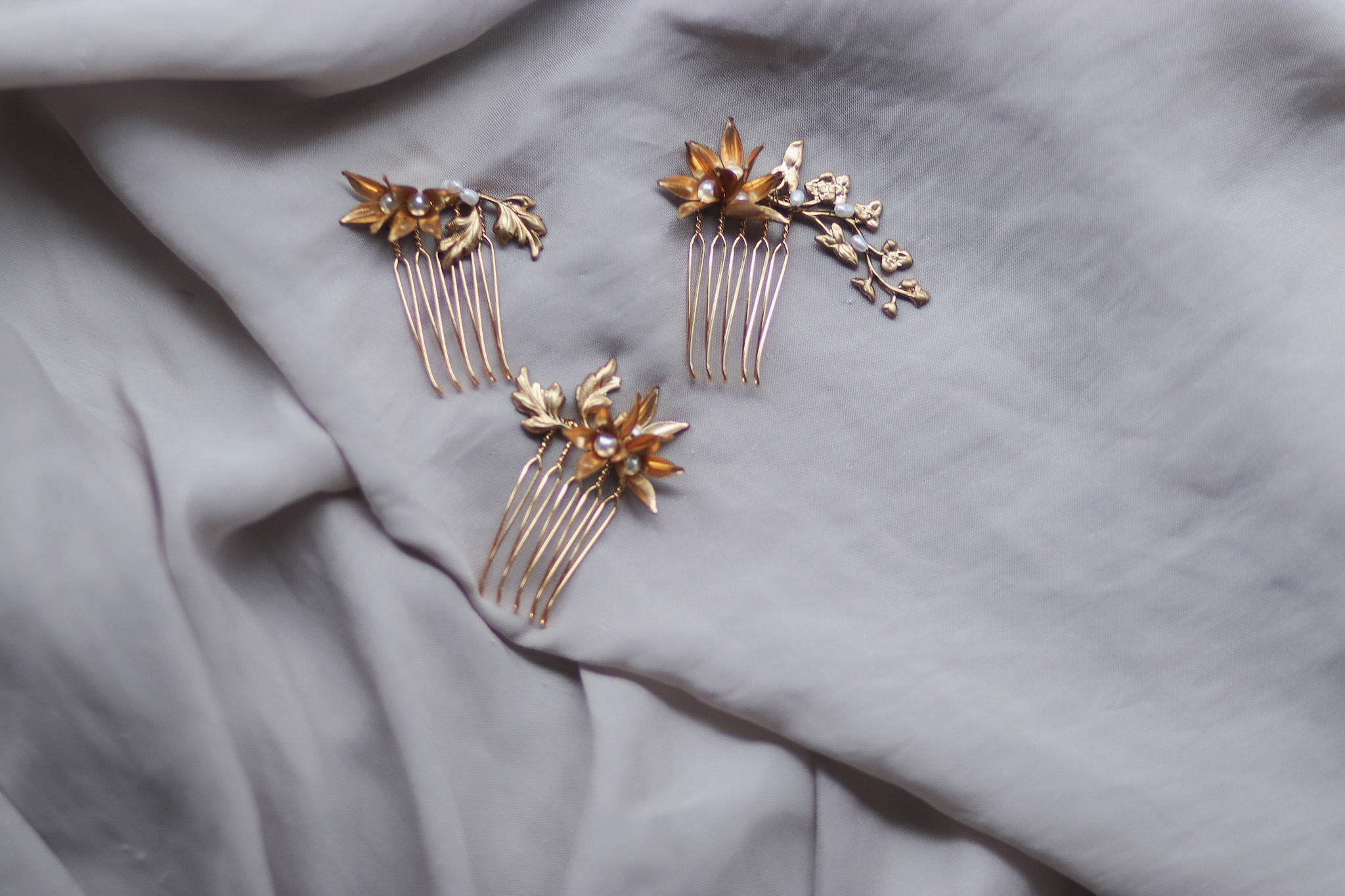 gold × pearl Ⅰhair accessory