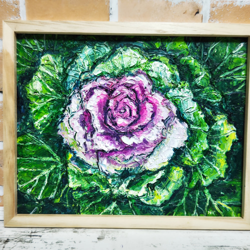 油絵 油彩 油彩画 絵 絵画 【草原に咲く白い花】 絵画 HR 通販