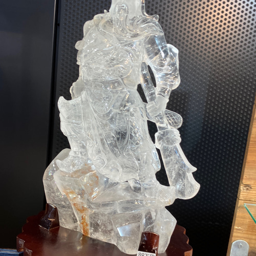 関羽 天然水晶 手彫り (大) パワーストーン 原石 石 インテリア 小物 置物 関羽 天然水晶 手彫り (大) パワーストーン 原石 石 インテリア 小物 置物