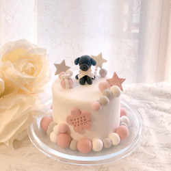 ワンちゃんのお誕生日に♡ペットのためのバースデークレイケーキ 1枚目の画像
