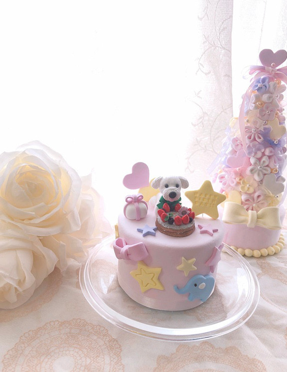 ワンちゃんのお誕生日に♡ペットのためのバースデークレイケーキ 2枚目の画像