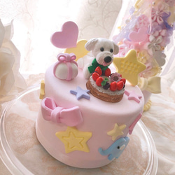 ワンちゃんのお誕生日に♡ペットのためのバースデークレイケーキ 1枚目の画像