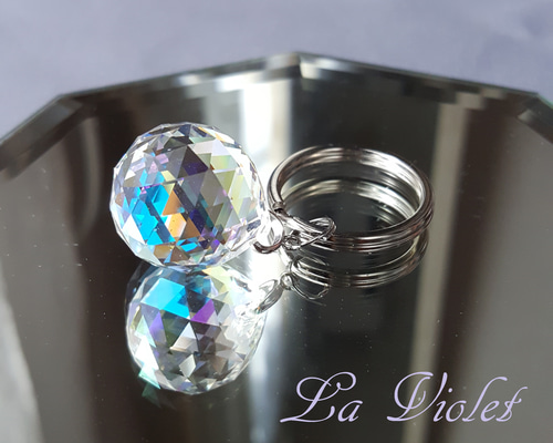 色が変わる ブルードロップ キーホルダー キーリング la violet 通販