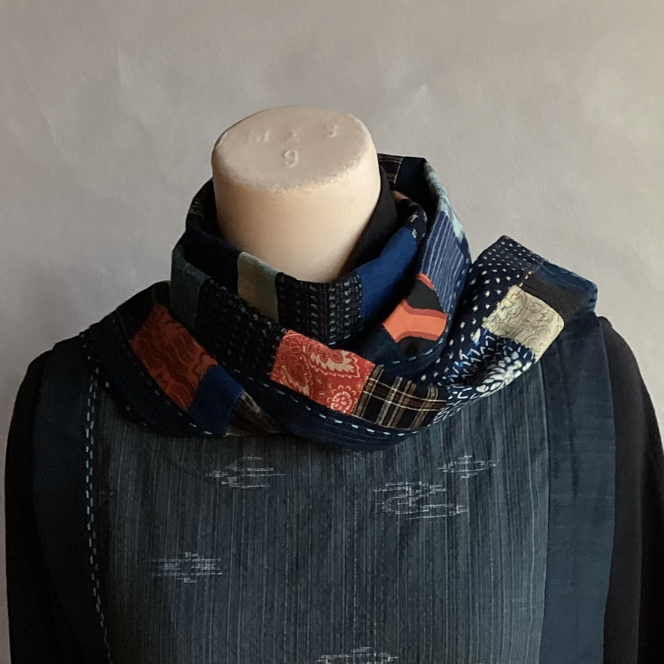 木綿のパッチワークスカーフ(2)