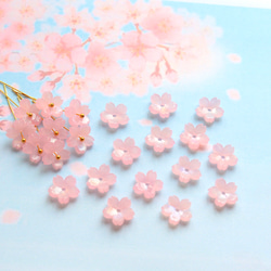 オリジナル新作★桜のパーツ　アセテート　オーロラ×ゼリーピンク 15枚目の画像
