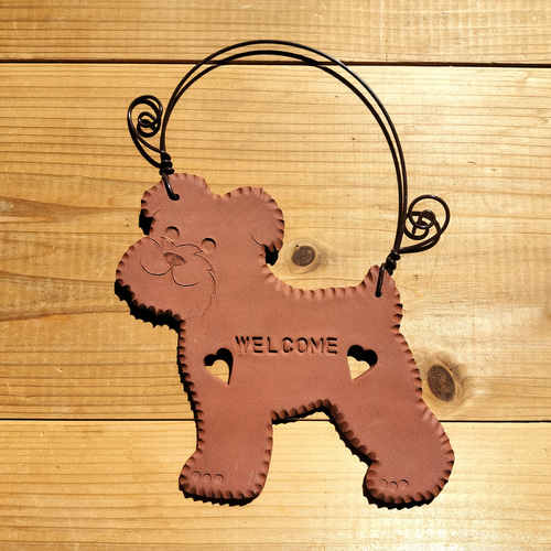 素焼きだから雨でも安心 シュナウザー ウェルカムボード ガーデン  