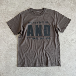 くすみカラー♪大人のロゴTシャツ「you can tel me」 4枚目の画像