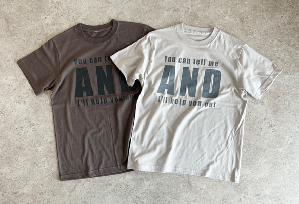 くすみカラー♪大人のロゴTシャツ「you can tel me」 2枚目の画像