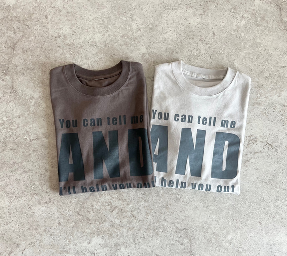 くすみカラー♪大人のロゴTシャツ「you can tel me」 1枚目の画像