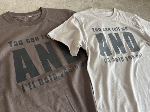 くすみカラー♪大人のロゴTシャツ「you can tel me」 3枚目の画像