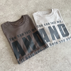 くすみカラー♪大人のロゴTシャツ「you can tel me」 6枚目の画像