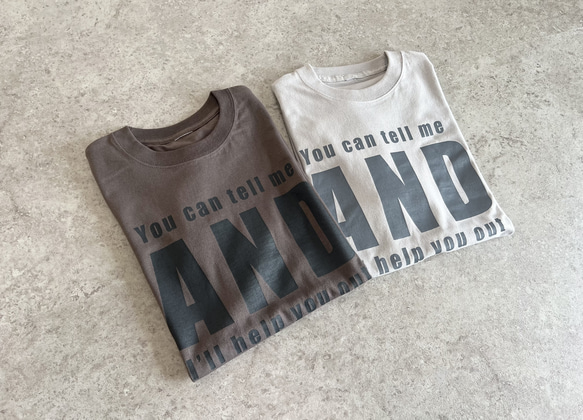 くすみカラー♪大人のロゴTシャツ「you can tel me」 6枚目の画像
