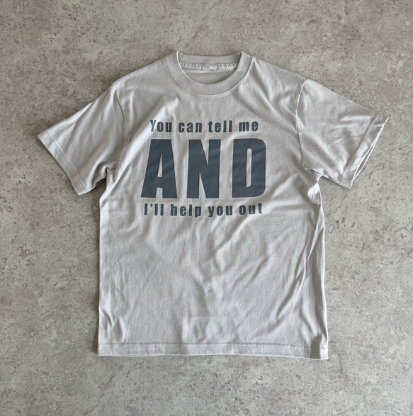 くすみカラー♪大人のロゴTシャツ「you can tel me」 5枚目の画像
