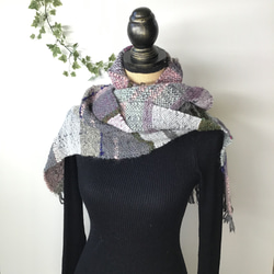 暖かい 手織り マフラー ウールマフラー/プレゼント(77) 2枚目の画像