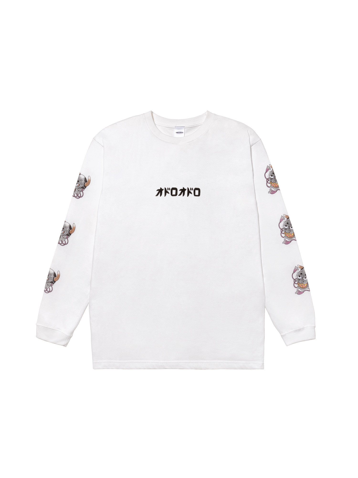 オドロオドロ　【般若　type-A】ロンT  スウェット ビッグシルエット　オーバーサイズ  ホワイト　白 7,700円