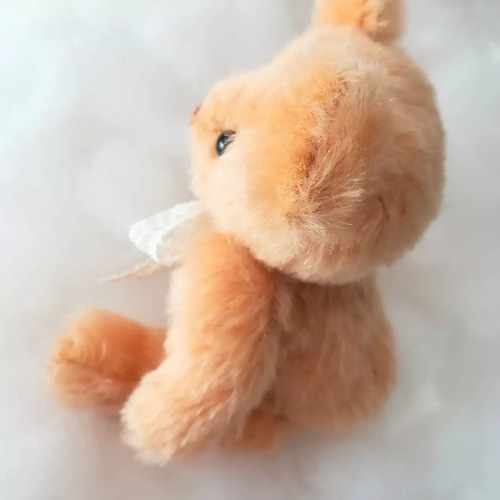 ♪ふんわりん♪ハンドメイド テディベア ストレートモヘア バター色 ♪ふんわりん♪ハンドメイド テディベア ストレートモヘア バター色