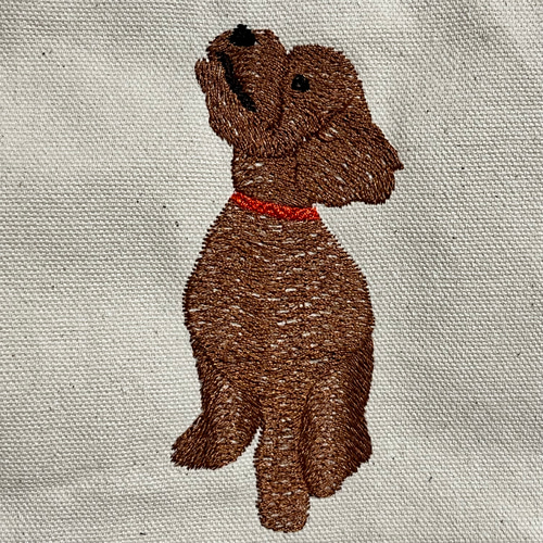 トイプードルトートバッグ、トイプードル、刺繍、トートバック
