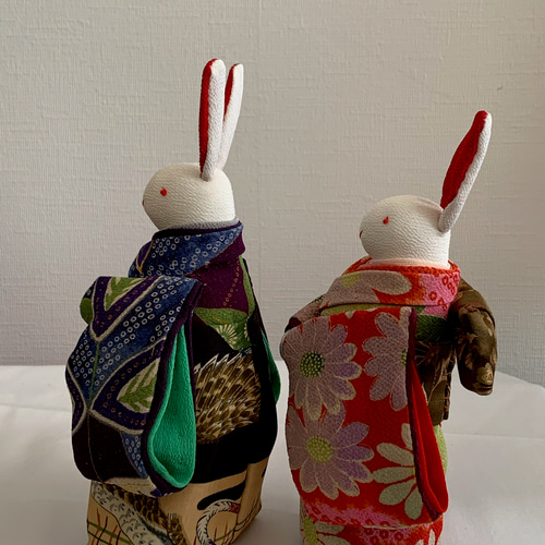 Sold☆ちりめん人形 雛うさぎ② ひな人形・雛飾り じゅん吉 通販