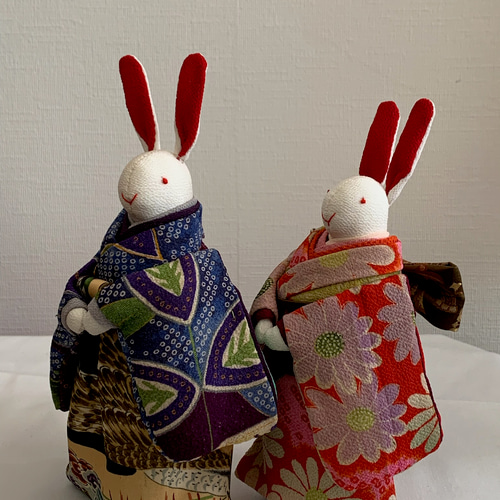 Sold☆ちりめん人形 雛うさぎ② ひな人形・雛飾り じゅん吉 通販