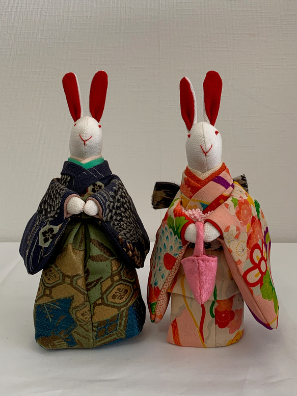 Sold☆ちりめん人形 雛うさぎ⑤ ひな人形・雛飾り じゅん吉 通販