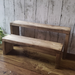 二点セット 木製プランタースタンド/フラワースタンド/ウォールナット