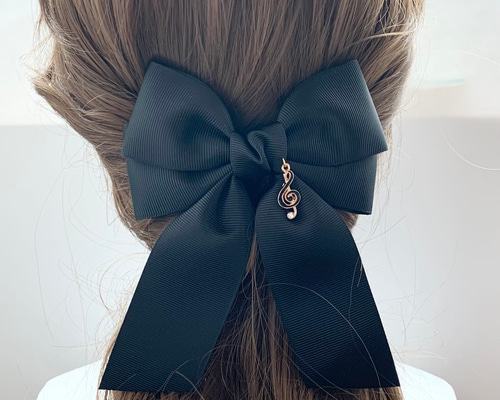【オーダーページ】サイドツイードリボン　重ねリボン　ビッグ　ヘアゴム バレッタ オーダーページ】サイドツイードリボン 重ねリボン ビッグ ヘアゴム