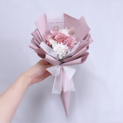 プリザーブドフラワー ❤︎ドライフラワーの花束 再版』プリザーブドフラワーとドライフラワーの花束 ブーケ スワッグ